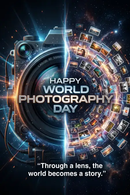 world photography day 2026 viral post design