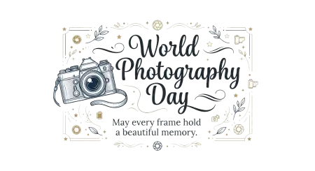World Photography Day Greeting Card Png - Free World Photography Day Png Download