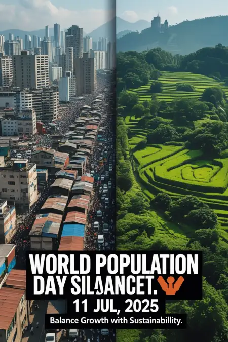 World Population Day 2025 Whatsapp Status Image - Free World Population Day Download