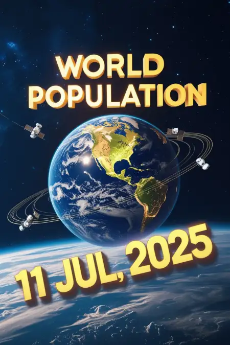 World Population Day 3d Text Photo - Free 3d Download