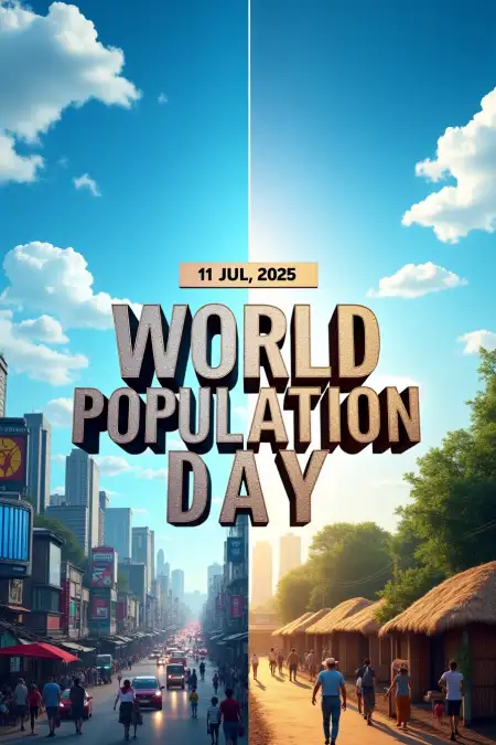World Population Day Awareness Campaign Visual - Free World Population Day Download