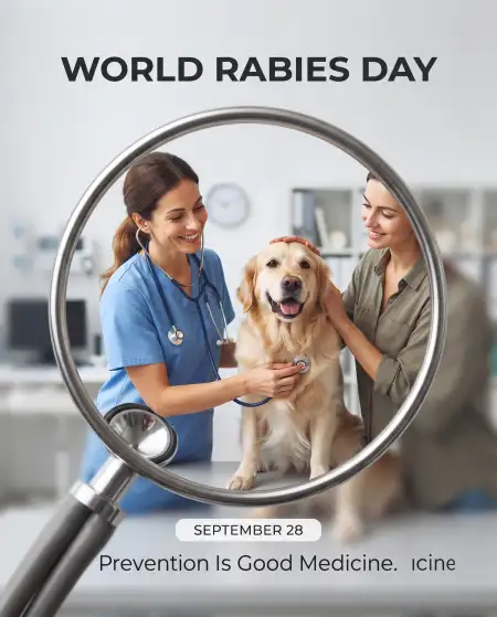 world rabies day 2026 social media poster - World Rabies Day 2026 Campaign Poster