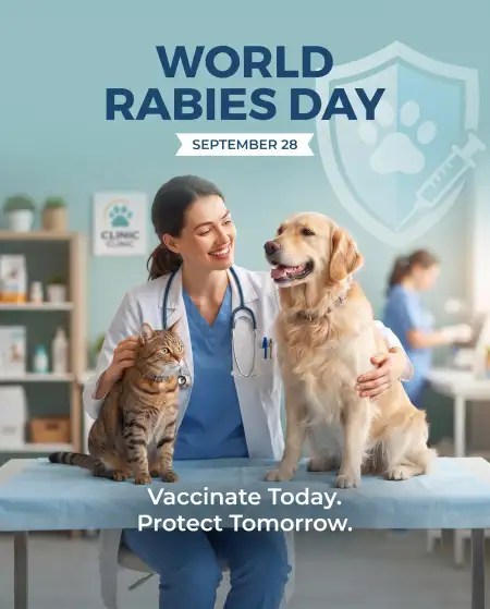 world rabies day vaccinate your pets poster