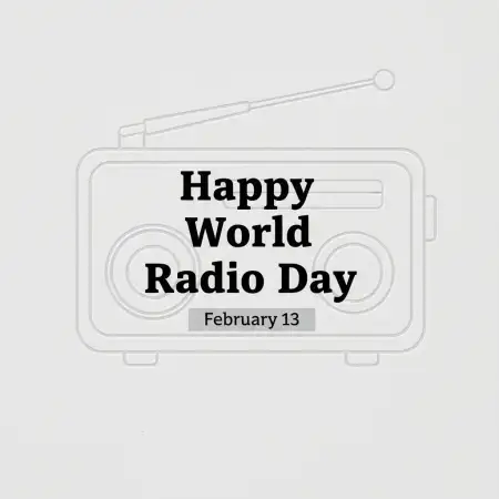 World Radio Day Minimalist Poster Design - Free World Radio Day Download