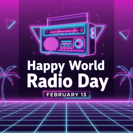 World Radio Day Poster With Quote - Free World Radio Day Download