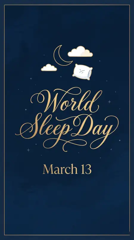 World Sleep Day Poster Design With Message - Free World Sleep Day Download