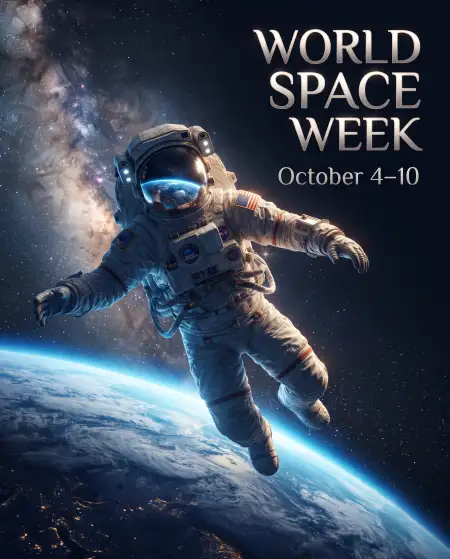 world space week 2026 creative poster - World Space Week 2026
