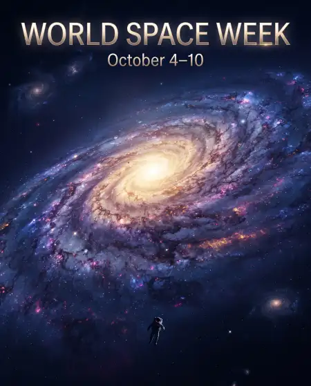 world space week astronomy poster