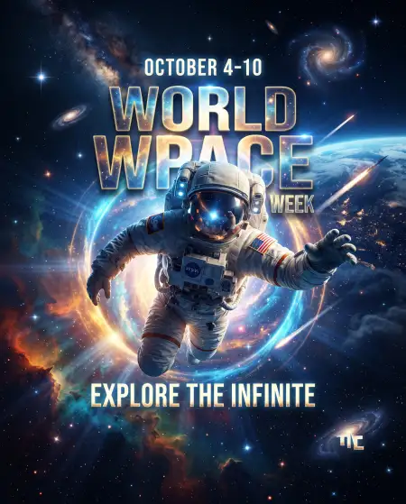 world space week creative design - World Space Week 2026