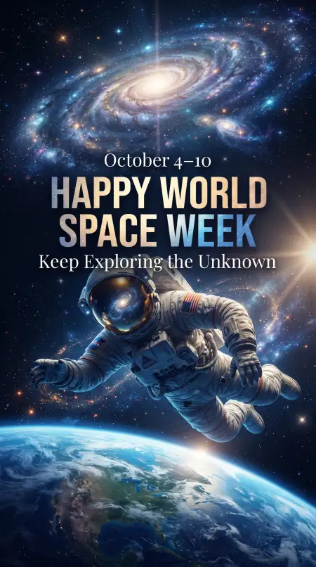world space week deep space background - World Space Week 2026