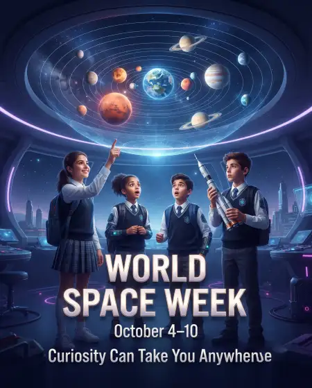world space week educational poster