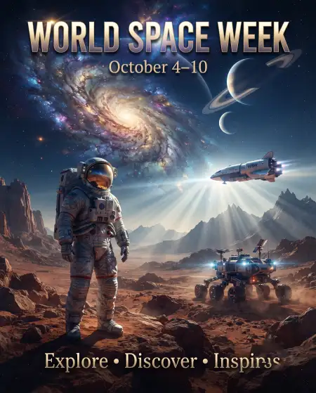 world space week galaxy background - World Space Week 2026