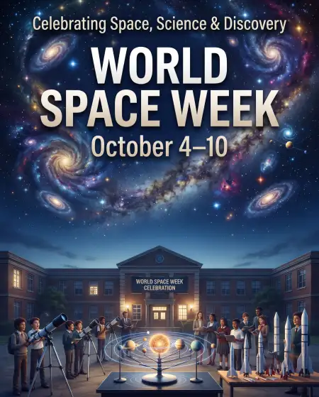 world space week illustration - World Space Week 2026