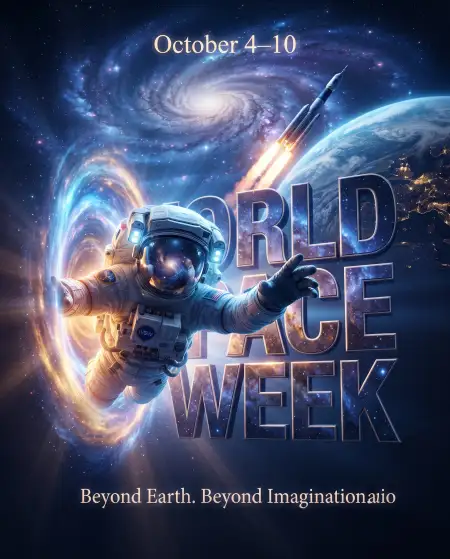 world space week poster for school - World Space Week 2026
