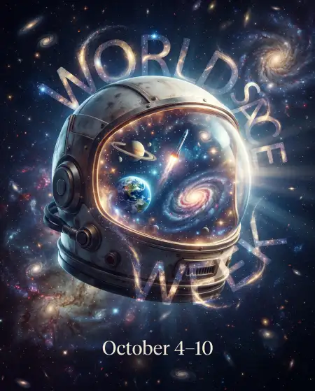 world space week poster for students - World Space Week 2026