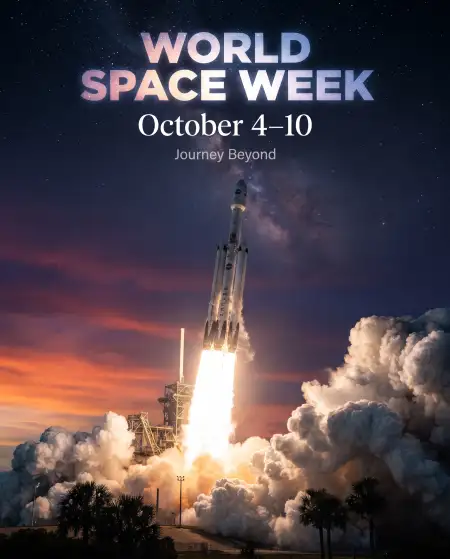 world space week rocket png - World Space Week 2026