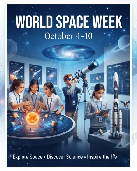 world space week school poster - World Space Week 2026