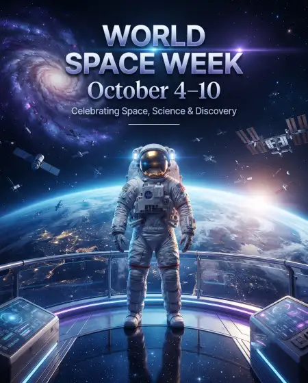 world space week space background - World Space Week 2026