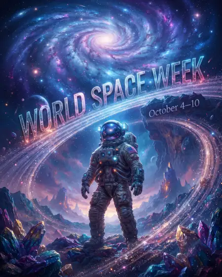 world space week space exploration poster - World Space Week 2026
