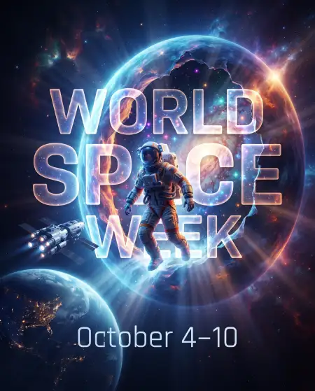 world space week students poster - World Space Week 2026