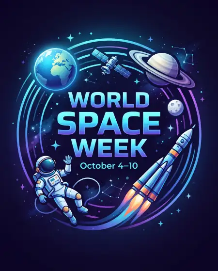 world space week vector design - World Space Week 2026