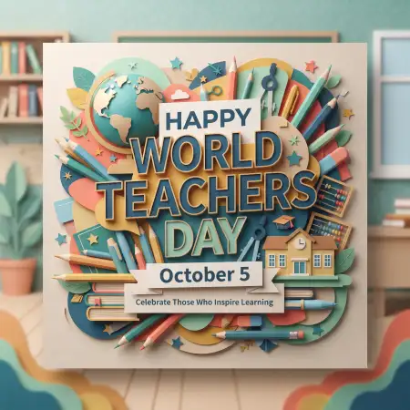 world teachers day typography png