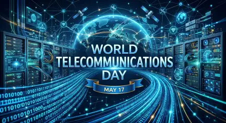 World Telecommunications Day 2026 Cyber Network Graphics - Free World Telecommunications Day Download