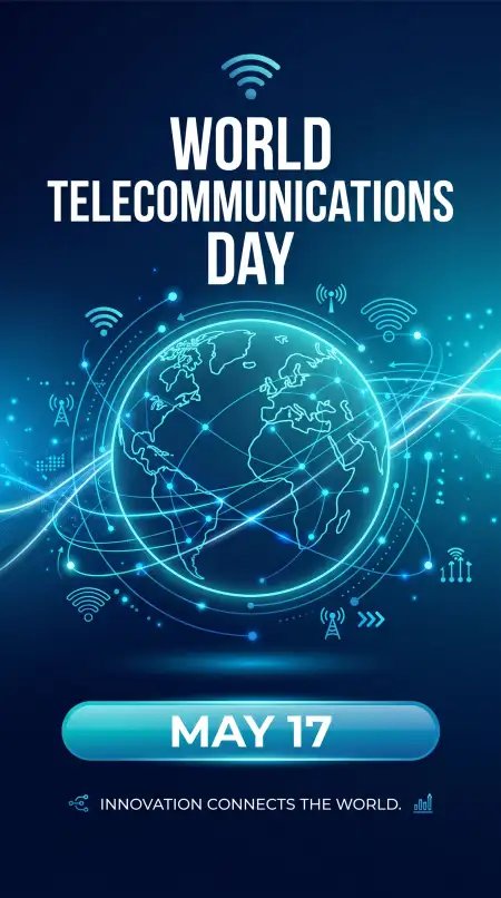 World Telecommunications Day 2026 Data Transfer Illustration - Free World Telecommunications Day Download
