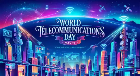 World Telecommunications Day 2026 Mobile Internet Wallpaper - Free World Telecommunications Day Download