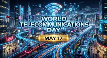 World Telecommunications Day 2026 Modern Telecom Background - Free World Telecommunications Day Download