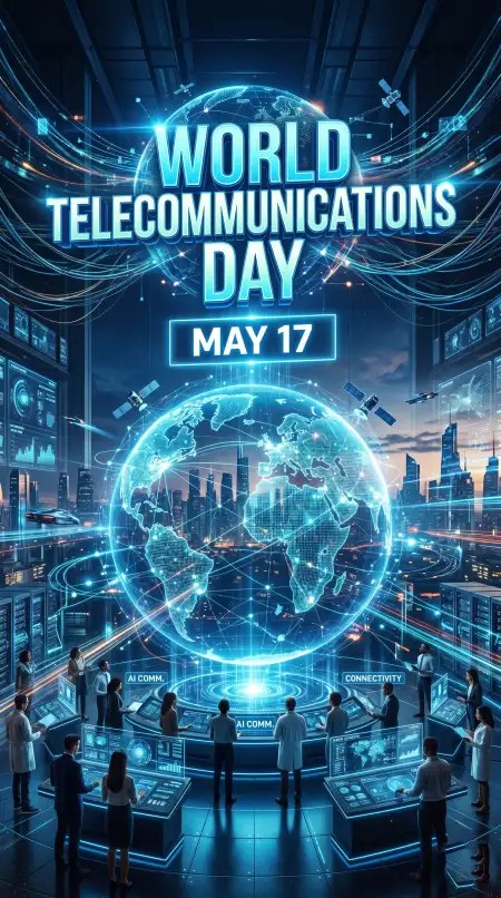 World Telecommunications Day 2026 Telecom Services Poster - Free World Telecommunications Day Download