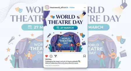 World Theatre Day Content Ideas For Instagram Reels - Free World Theatre Day Download