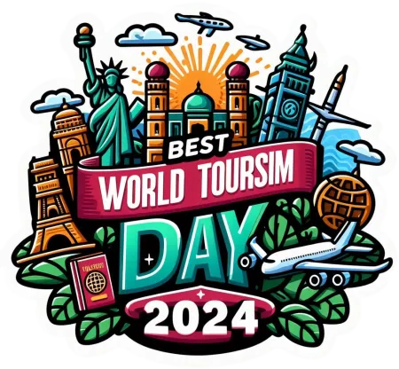 World Tourism Day 2024 Globe Png With Transparent Background - Free Background Download