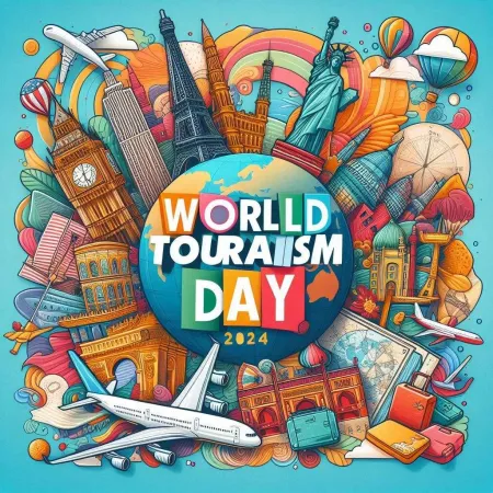 World Tourism Day 2024 Travel-themed Greeting Cards Download - Free Card Download