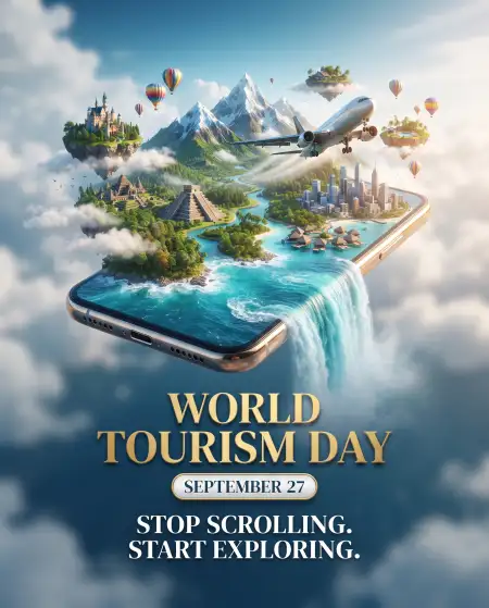 world tourism day social media poster 2026
