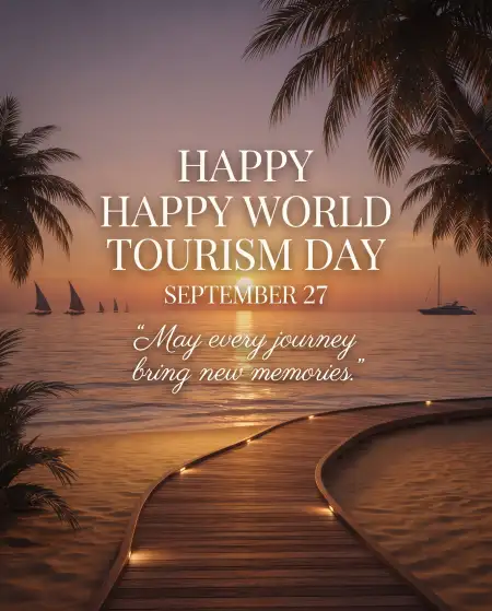world tourism day typography png 2026