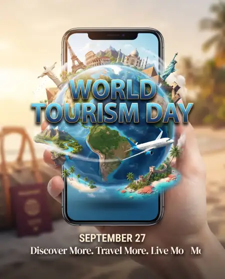 world tourism day vector design 2026