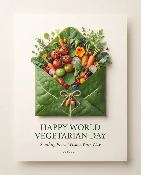 world vegetarian day 2026 greeting card design - World Vegetarian Day 2026