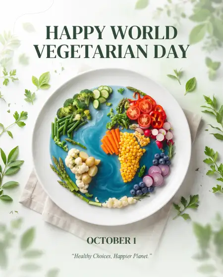 world vegetarian day 2026 greeting - World Vegetarian Day 2026