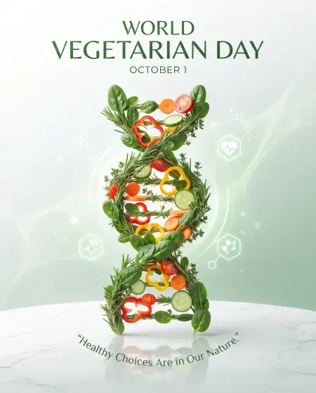 world vegetarian day 2026 healthy lifestyle poster