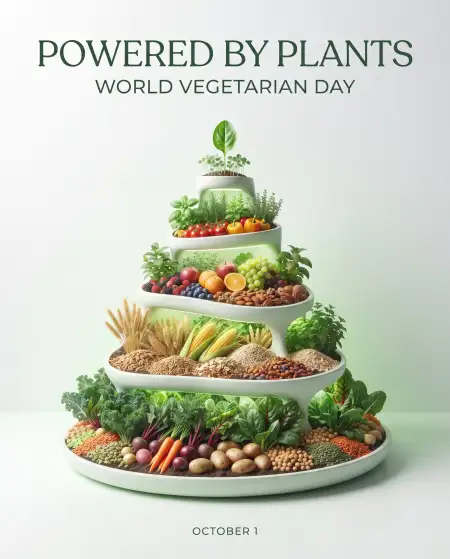 world vegetarian day 2026 plant based diet poster