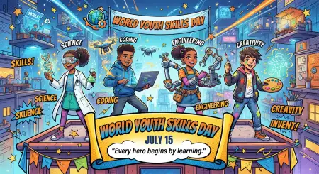World Youth Skills Day 2026 Banner Poster - Free World Youth Skills Day 2026 Poster Download