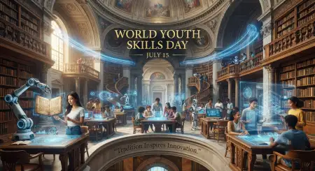 World Youth Skills Day 2026 Blue Theme Banner - Free World Youth Skills Day 2026 Banner Download