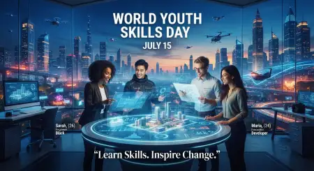 World Youth Skills Day 2026 Career Skills Banner - Free World Youth Skills Day 2026 Banner Download