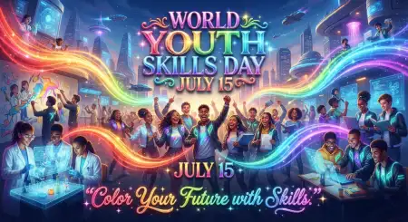 World Youth Skills Day 2026 Colorful Banner - Free World Youth Skills Day 2026 Banner Download