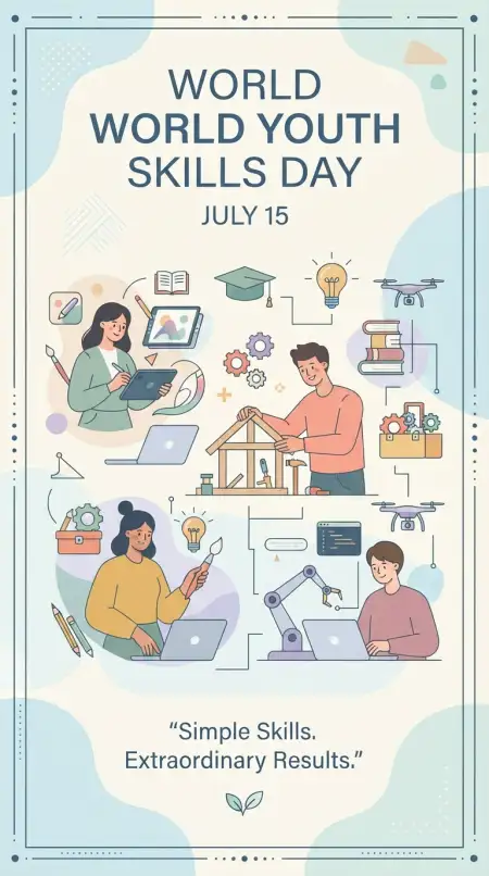 World Youth Skills Day 2026 Creative Web Banner - Free World Youth Skills Day 2026 Banner Download