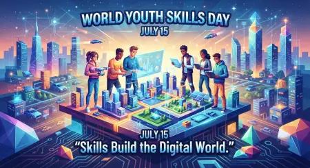 World Youth Skills Day 2026 Digital Skills Banner - Free World Youth Skills Day 2026 Banner Download