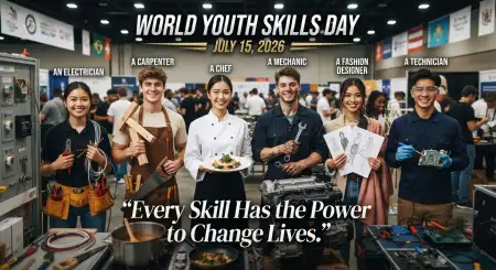 World Youth Skills Day 2026 Employment Banner - Free World Youth Skills Day 2026 Banner Download