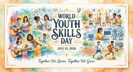 World Youth Skills Day 2026 Event Banner - Free World Youth Skills Day 2026 Banner Download