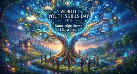 World Youth Skills Day 2026 Inspirational Quote Banner - Free World Youth Skills Day 2026 Banner Download